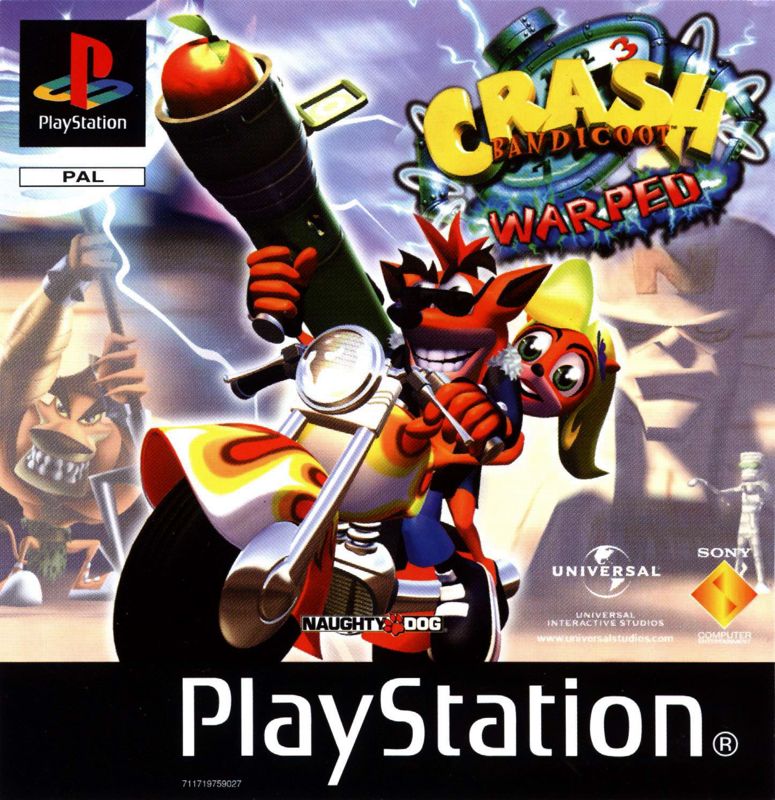 Front Cover for Crash Bandicoot: Warped (PlayStation)
