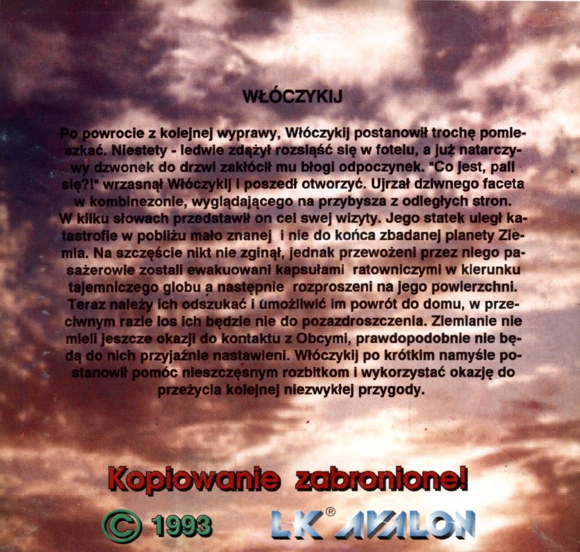 Back Cover for Włóczykij (Atari 8-bit)
