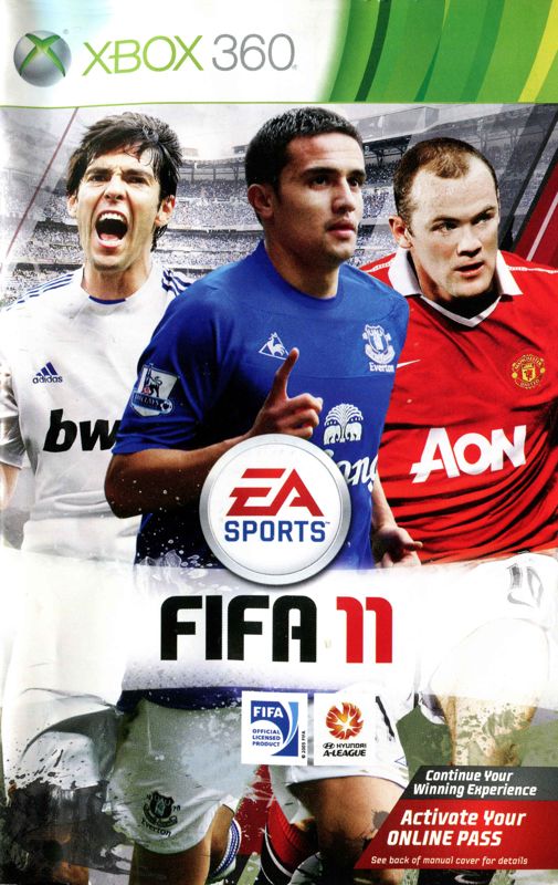 Manual for FIFA Soccer 11 (Xbox 360) (Classics release): Front