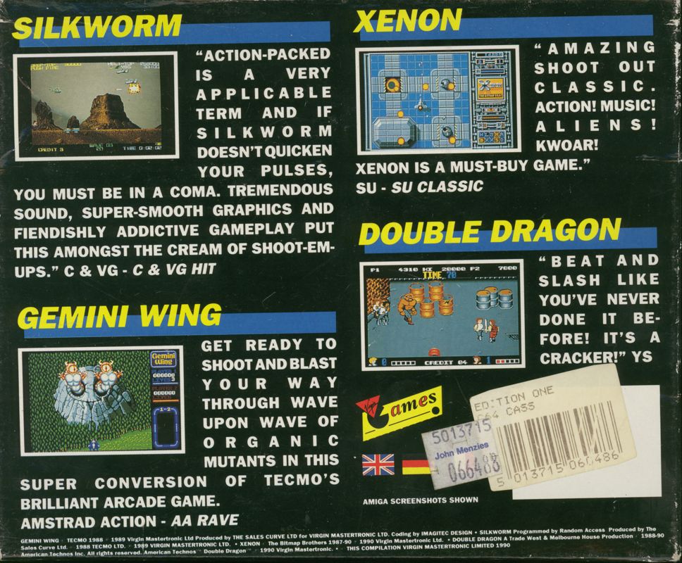 Back Cover for Edition One (Commodore 64)