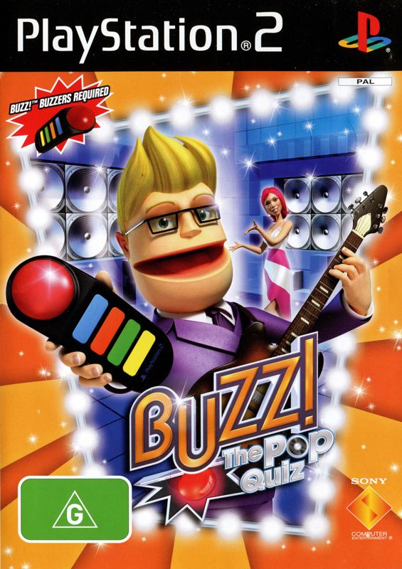Front Cover for Buzz! The Pop Quiz (PlayStation 2)