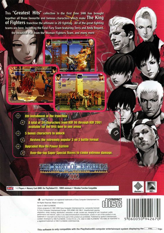 The King of Fighters 2002 (PlayStation 2) Arcade as '02 Special Team 