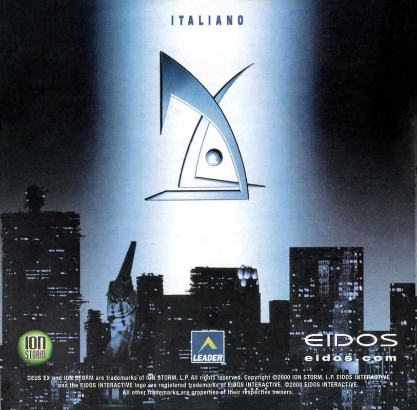 Manual for Deus Ex (Windows): Back