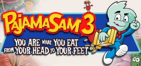 Front Cover for Pajama Sam 3: You Are What You Eat From Your Head To Your Feet (Linux and Macintosh and Windows) (Steam release)