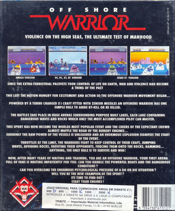 Back Cover for Off Shore Warrior (Amiga)