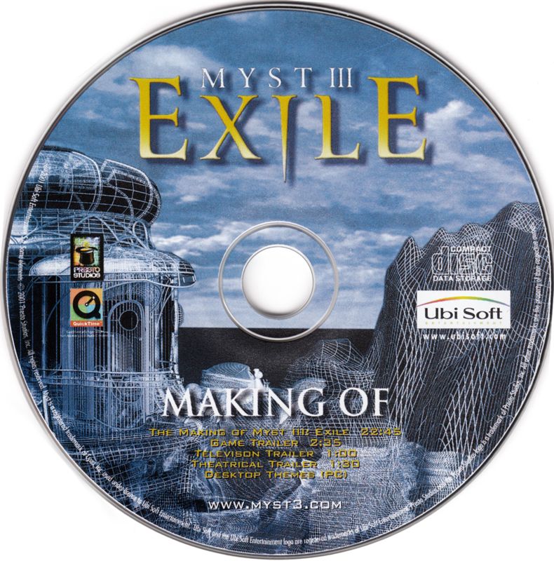 Media for Myst III: Exile (Collector's Edition) (Macintosh and Windows): Making Of Myst III CD