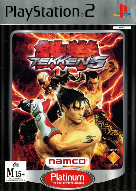 Front Cover for Tekken 5 (PlayStation 2) (Platinum release)