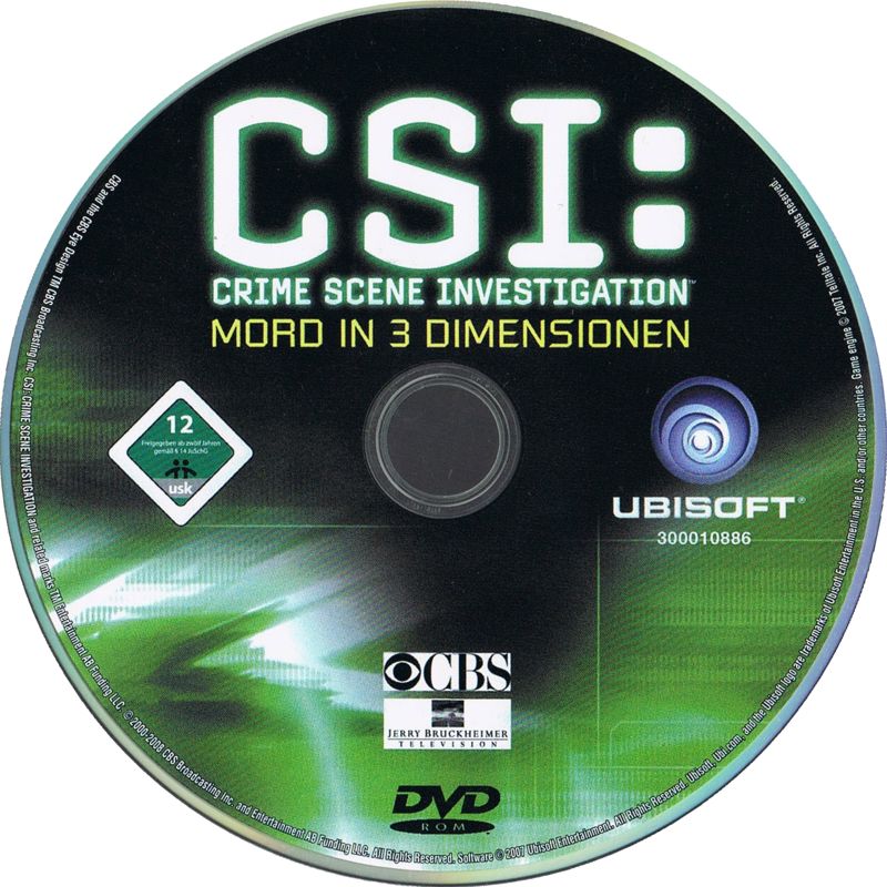 Media for CSI: Crime Scene Investigation - 3 Dimensions of Murder (Windows) (Green Pepper release)