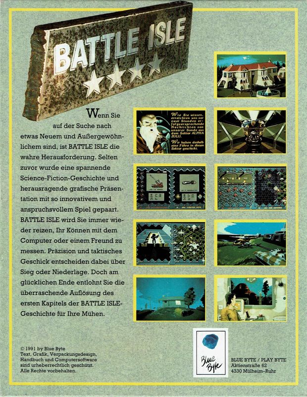 Back Cover for Battle Isle + Battle Isle: Data Disk I (DOS)
