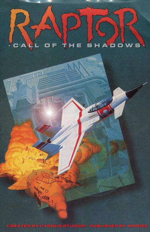 Manual for Raptor: Call of the Shadows (DOS): Front