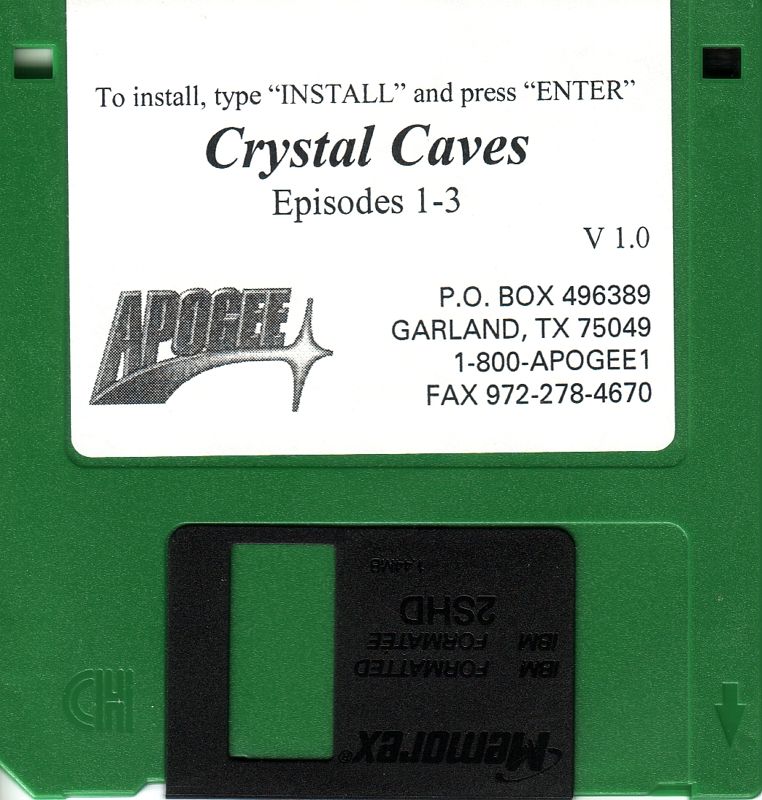 Crystal Caves Cover Or Packaging Material Mobygames