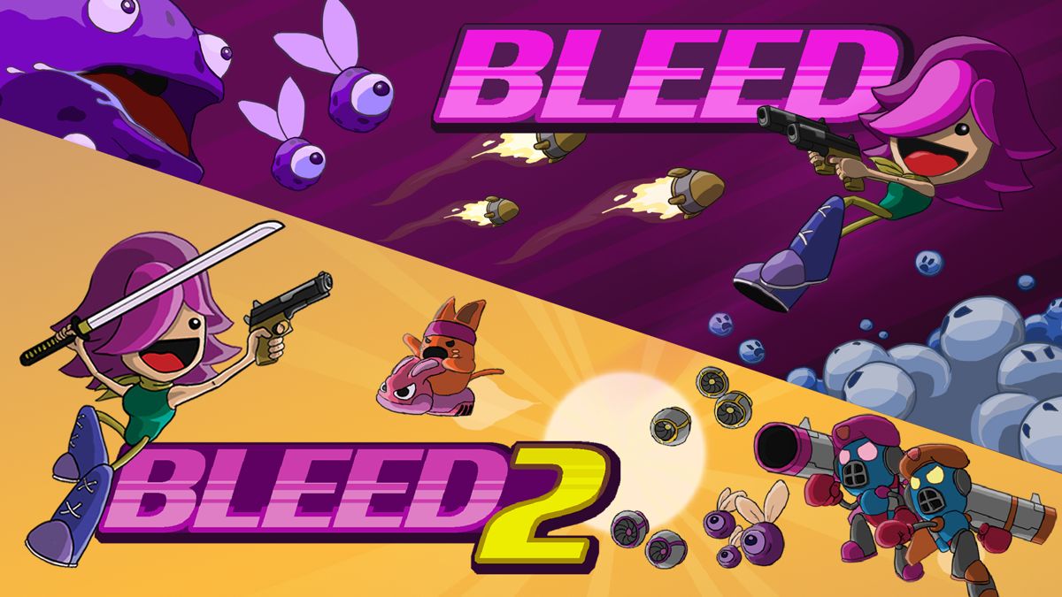 Front Cover for Bleed + Bleed 2 (Nintendo Switch) (download release): 2nd version (new style cover)