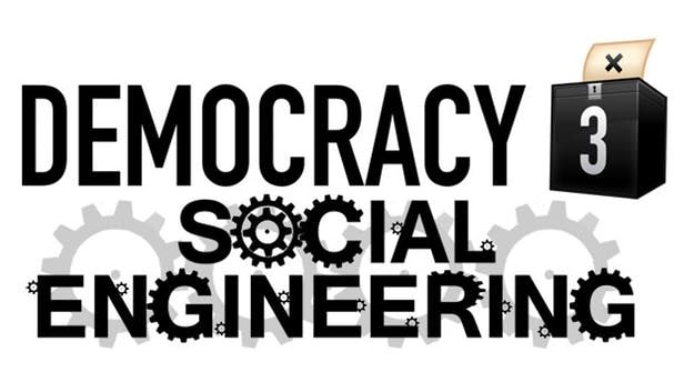 Front Cover for Democracy 3: Social Engineering (Linux and Macintosh and Windows) (Humble Store release)