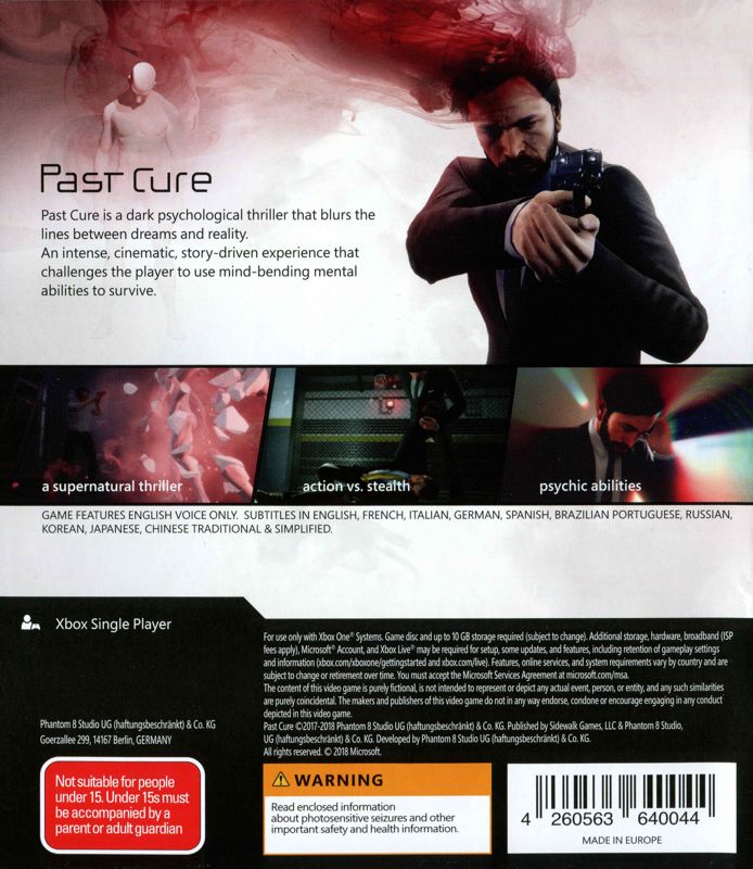 Back Cover for Past Cure (Xbox One)