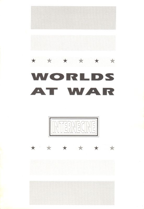 Manual for Worlds at War: Conflict in the Cosmos (Amiga): Front