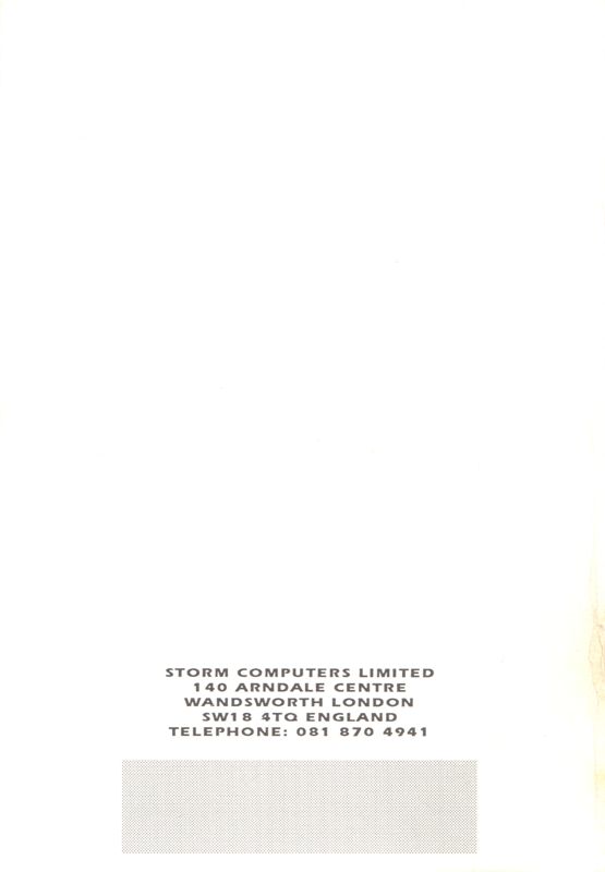 Manual for Worlds at War: Conflict in the Cosmos (Amiga): Back