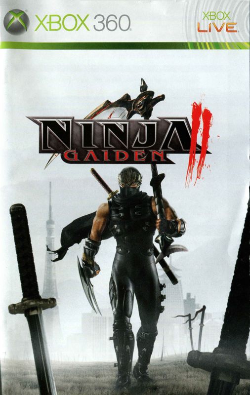 Manual for Ninja Gaiden II (Xbox 360) (Release with BBFC rating): Front