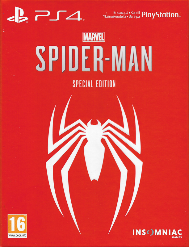 Front Cover for Marvel Spider-Man (Special Edition) (PlayStation 4) (Flip-Open Box)