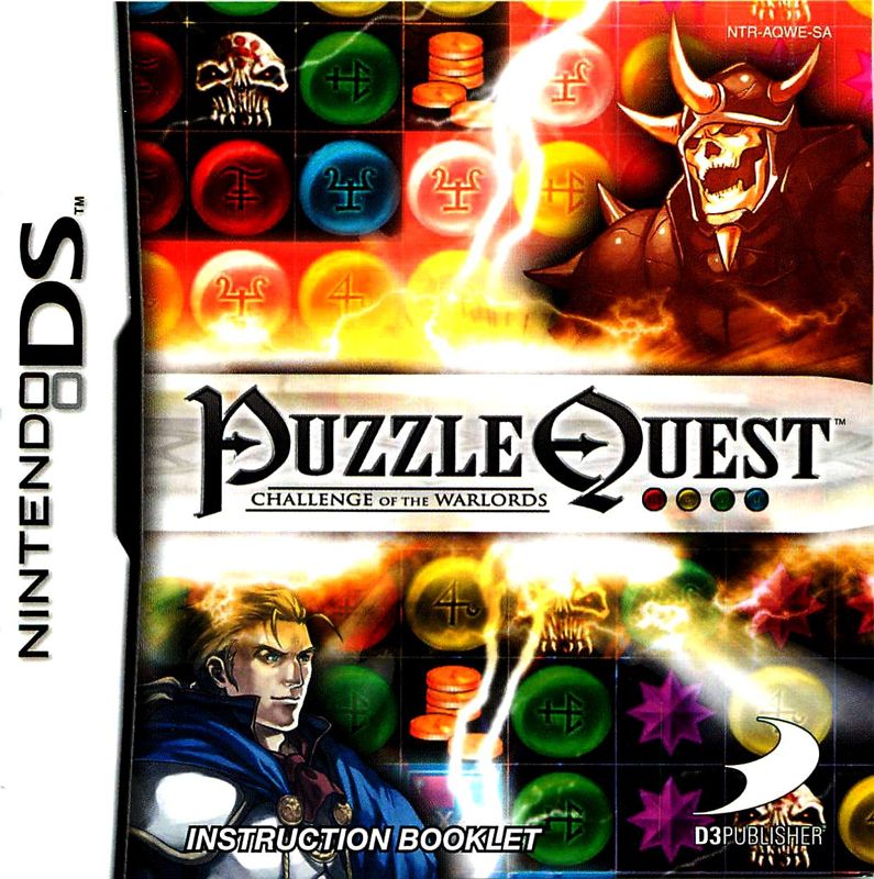 Manual for Puzzle Quest: Challenge of the Warlords (Nintendo DS): Front