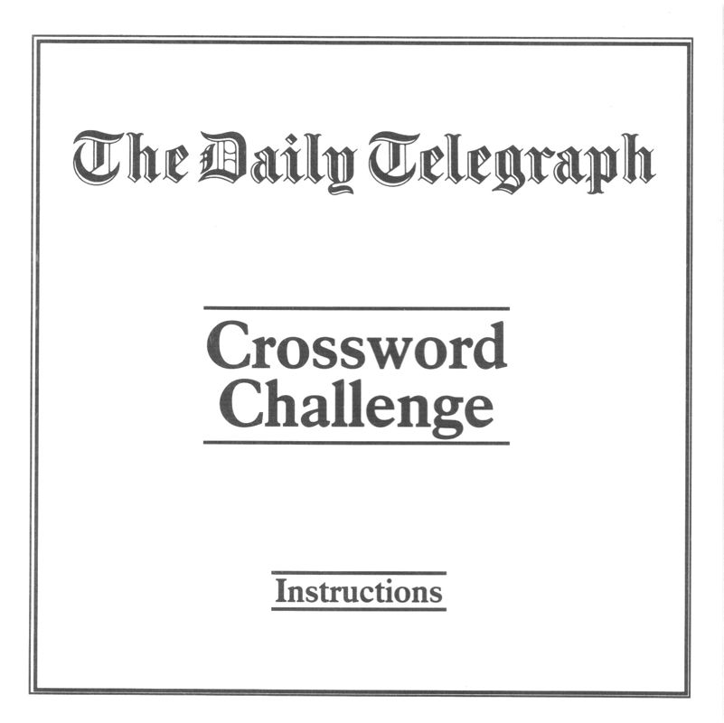 The Daily Telegraph Computer Crossword Challenge cover or packaging