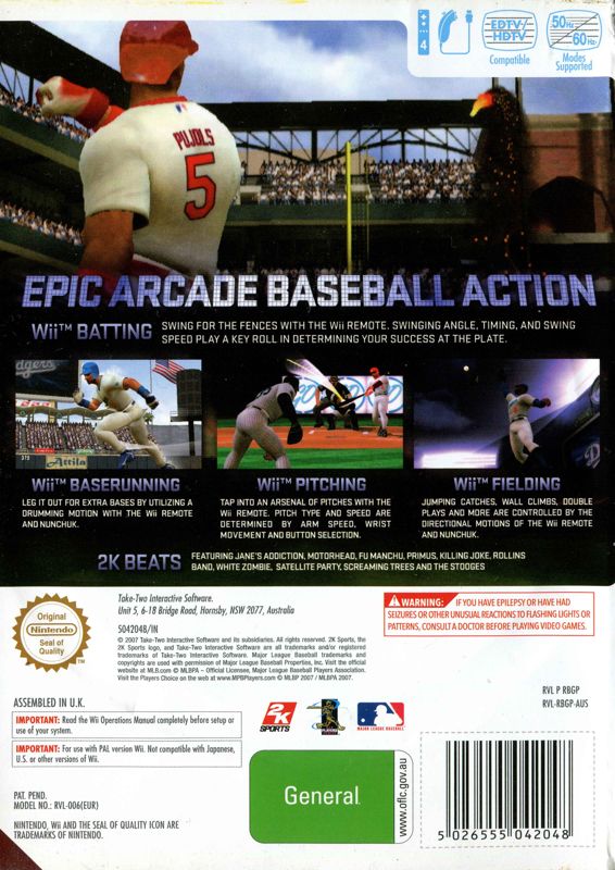 Back Cover for The Bigs (Wii)