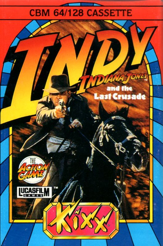 Front Cover for Indiana Jones and the Last Crusade: The Action Game (Commodore 64) (Budget re-release)