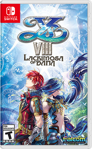 Front Cover for Ys VIII: Lacrimosa of Dana (Nintendo Switch) (download release): 2nd version