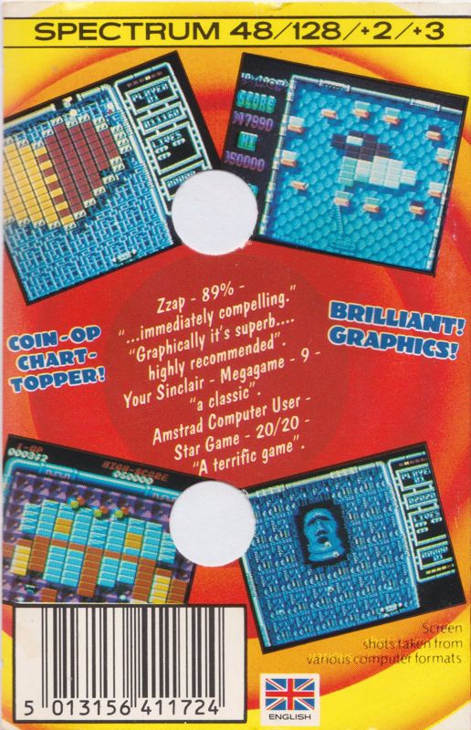 Back Cover for Arkanoid: Revenge of DOH (ZX Spectrum)