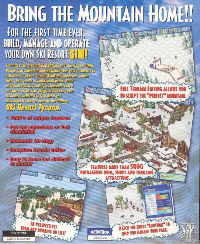 Back Cover for Ski Resort Tycoon (Windows)