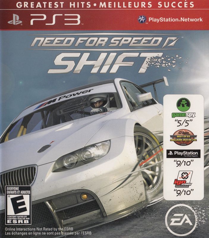 Front Cover for Need for Speed: Shift (PlayStation 3) (Greatest Hits release)