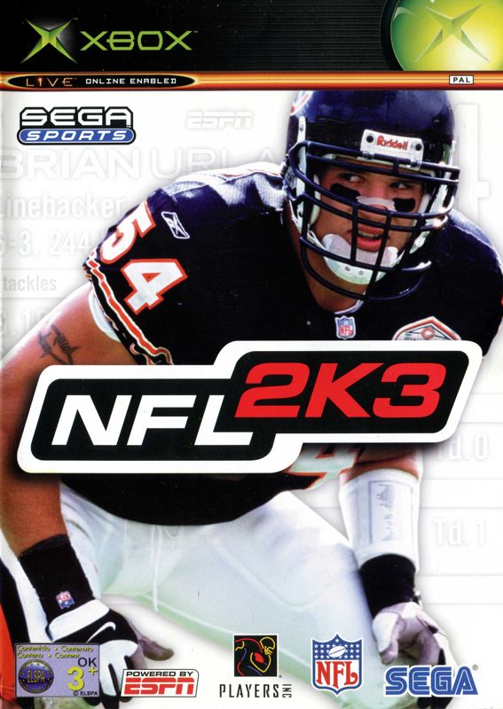 Front Cover for NFL 2K3 (Xbox)