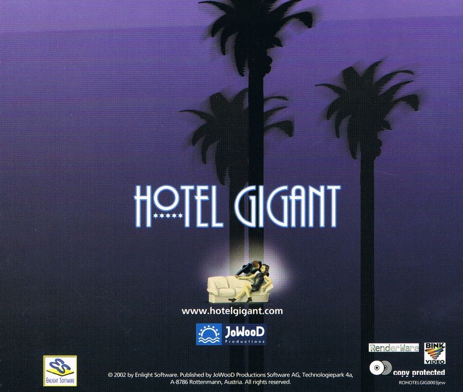 Other for Hotel Giant (Windows) (re-release): Jewel Case Back