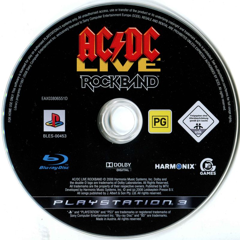 Media for AC/DC Live: Rock Band - Track Pack (PlayStation 3)