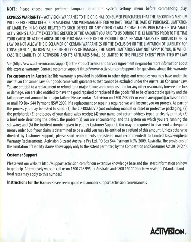 Inside Cover for Skylanders: SuperChargers (PlayStation 4) (Bundled with portal): Left