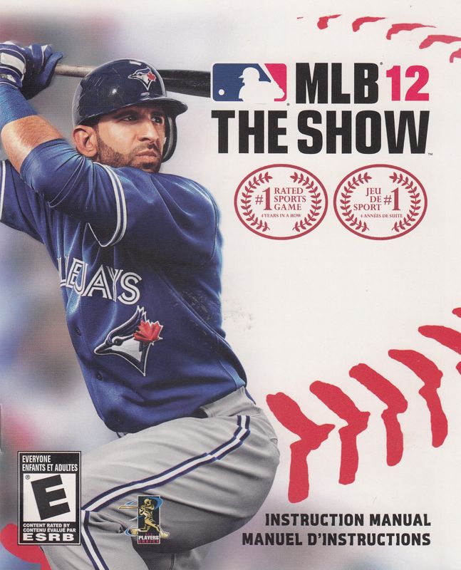 Manual for MLB 12: The Show (PlayStation 3): Front