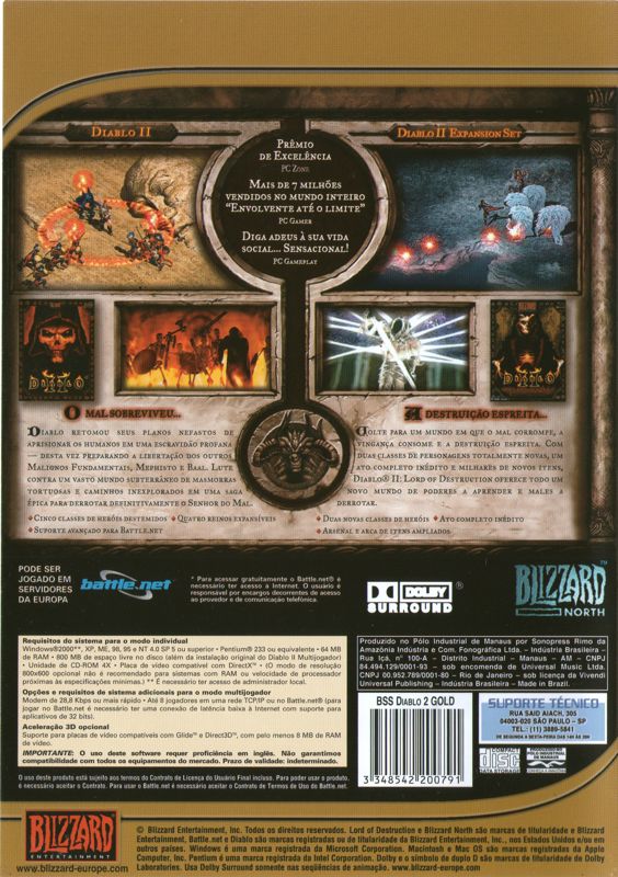 Diablo II: Battle Chest cover or packaging material - MobyGames