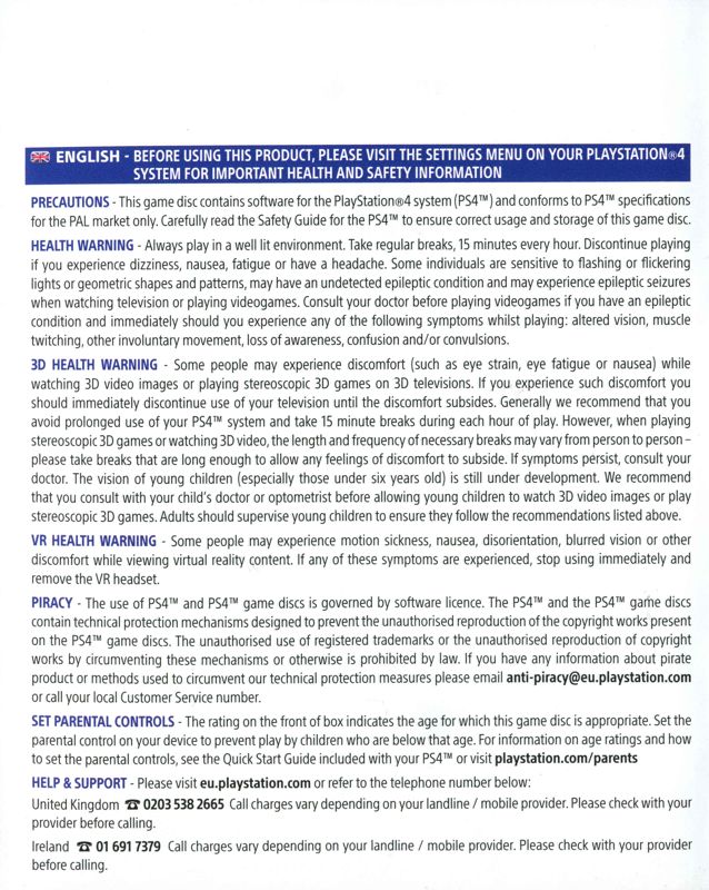 Inside Cover for The Surge (PlayStation 4): Left
