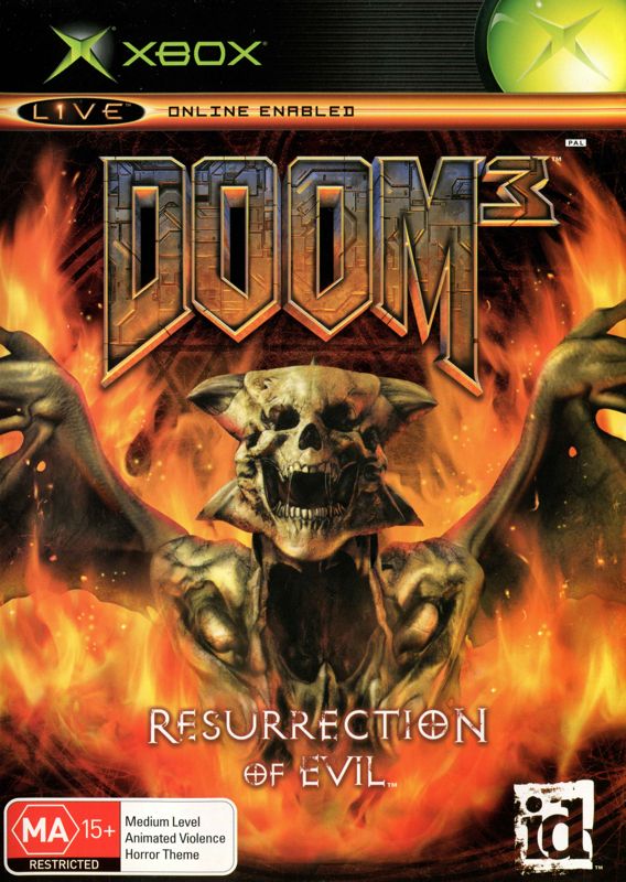 Front Cover for Doom³: Resurrection of Evil (Xbox)