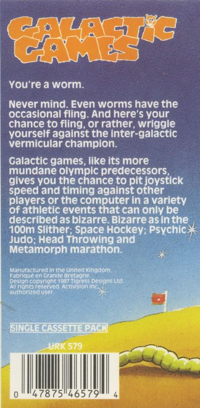 Back Cover for Galactic Games (ZX Spectrum)