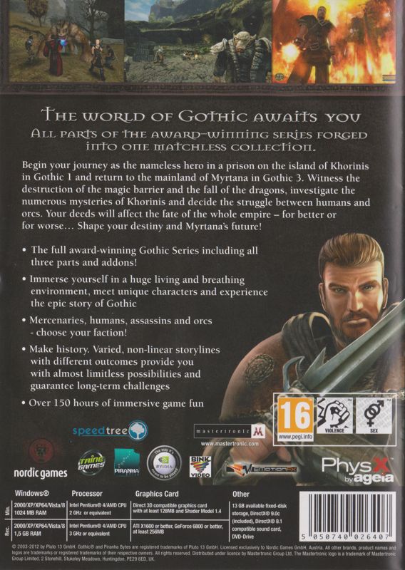Back Cover for Gothic: Complete Collection (Windows)