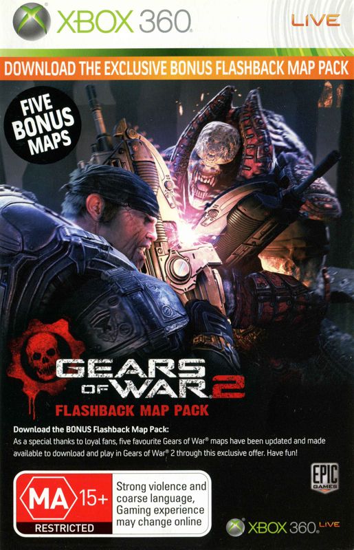 Extras for Gears of War 2 (Limited Edition) (Xbox 360): Map pack flyer - front