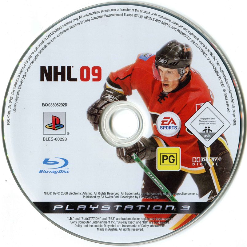 Media for NHL 09 (PlayStation 3)