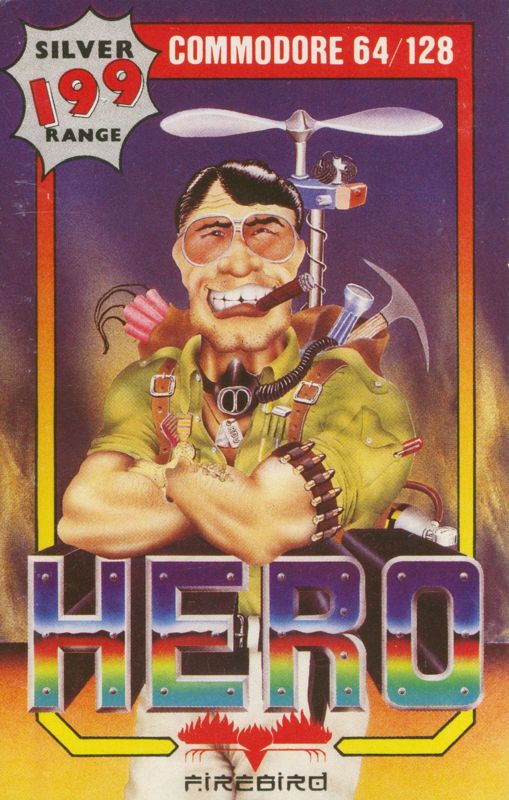 超レア H.E.R.O. [COMMODORE 64] H.E.R.O. cover or packaging material - MobyGames