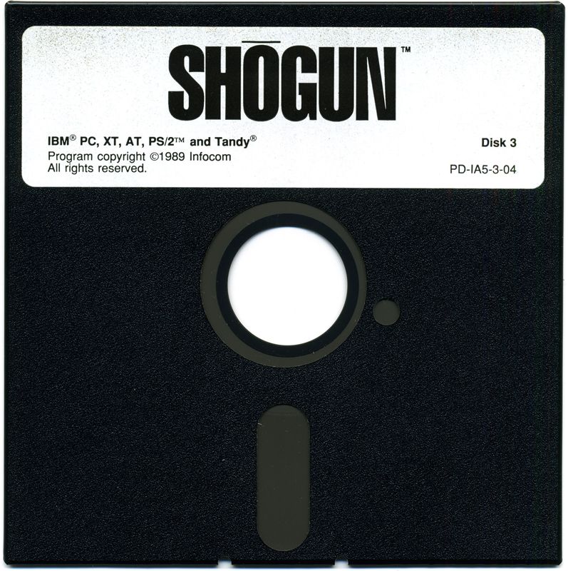 Media for James Clavell's Shōgun (DOS): 5.25" Floppy Disc 3