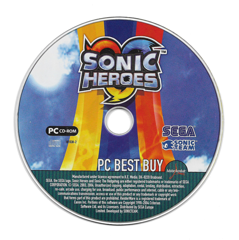 Media for Sonic Heroes (Windows) (PC Best Buy release): Disc 2