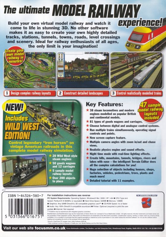 Back Cover for Create Your Own Model Railway Deluxe (Windows)