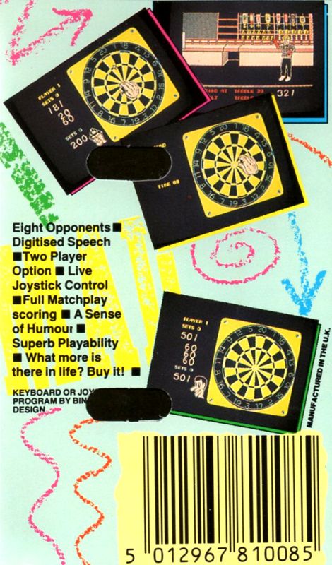 Back Cover for Pub Darts (Amstrad CPC)