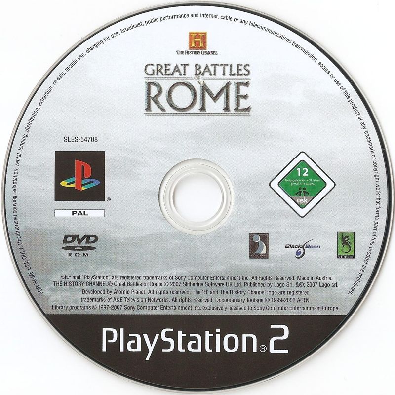 The History Channel Great Battles of Rome cover or packaging material