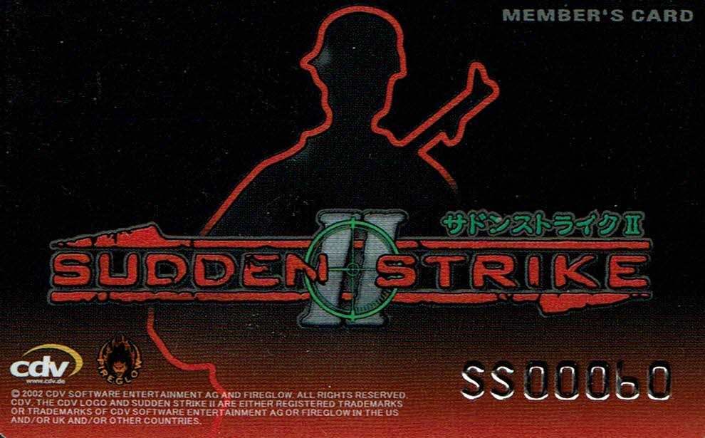 Extras for Sudden Strike II (Windows): Member's Card - Front