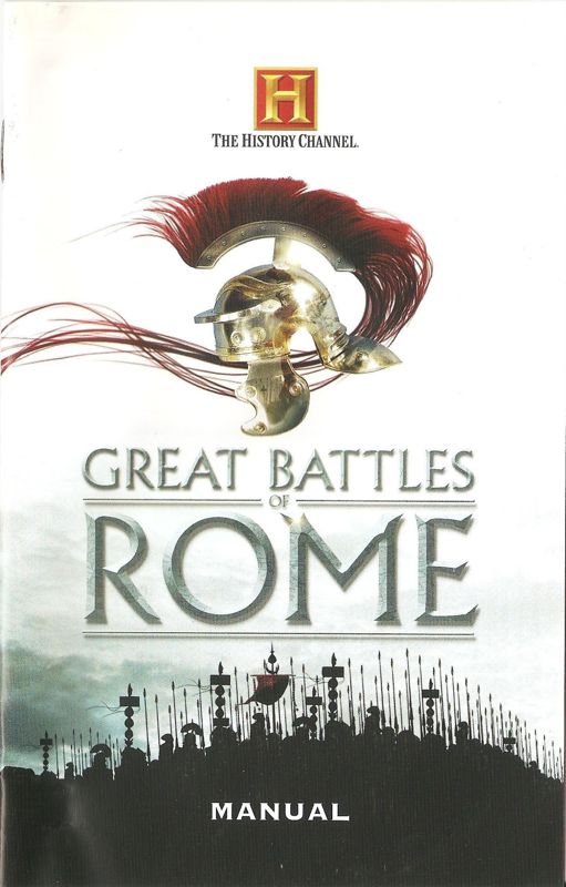 Manual for The History Channel: Great Battles of Rome (PlayStation 2): Front